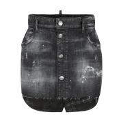 Sort Denim Nederdel - SS23 Kollektion