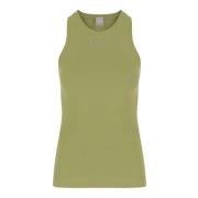 Grøn Stretch Bomuld Tank Top