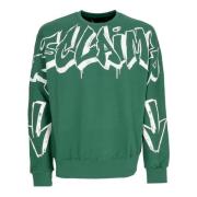 Grøn/Hvid Logo Crewneck Sweatshirt