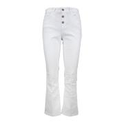 Knappet Dames Jeans med Sølv Detalje