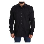 Elegant Sort Slim Fit Skjorte