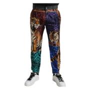 Multifarvet Tiger Print Løs Denim Jeans