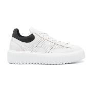 Hvide Sneakers med Perforeret H-logo