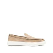 Beige Læder Sandaler Komfort Stil