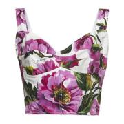 Fuchsia Peony Print Top