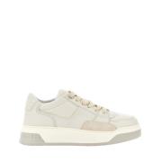 Ivory Læder Sneakers med Memory Foam