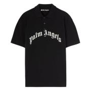 Sort Curved Logo Polo Shirt