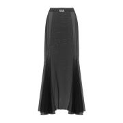 Sheer Tulle Midi Skirt