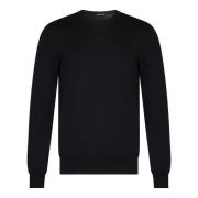 Sort Bomuld Crewneck Sweater