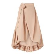 Pink Taffeta Nederdel med Frontslids