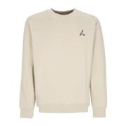 Fleece Crewneck Sweatshirt Rattan/Hvid