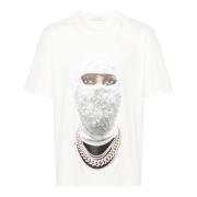 Hvid Future Mask T-shirt med Logo