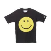 Bomuld Smiley T-shirt i Sort