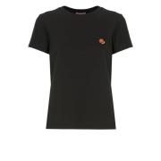 Sort Blomst Logo T-shirt