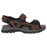 Bred pasform herresandal - Brun