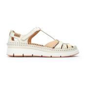 Komfortabel lædersandal - off white