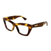 Cat-eye briller i Havana acetat