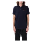 Navy Blue Polo Shirt med Broderier