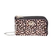 Wallet in leopard-print pony skin