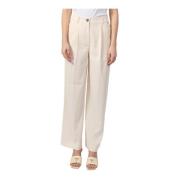 Beige Formelle Straight Leg Bukser