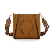 Brun Crossbody Taske med Front Ring