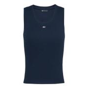 Blå Ærmeløs Tank Top