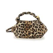 Leopard Motif Crossbody Taske med Logo