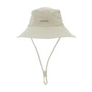 Hvid Bucket Hat med Logo Skrift