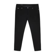 Sorte Slim-Fit Stretch Bomuldsjeans