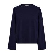 Navy Strikbluse Mycc O-Neck