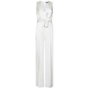 Hvid Jumpsuit med Couture Bue