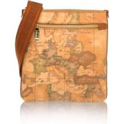 Korttryk Unisex Skuldertaske Beige