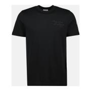 Sort T-shirt med broderet logo