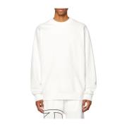 Beige Jersey Sweatshirt med Ovalt Logo