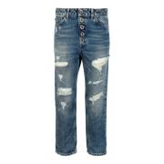 Jeans med juvelpynt knapper