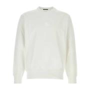 Hvid Stretch Bomuld Sweatshirt