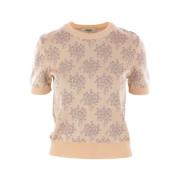 Blomstret Jacquard Cropped Sweaters