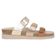 Brun rem glide sandal til kvinder