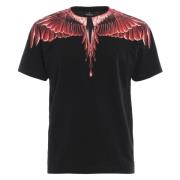 Wings Print T-shirt Sort