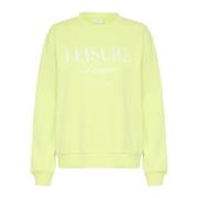 Sporty Sweatshirt med Broderet Logo