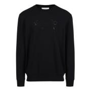 Sort crewneck slim fit sweatshirt med Iceberg logo