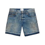 Stræk Denim Bermuda Shorts Lav Talje