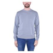 Bomuld Crewneck Sweater med Faded Effekt