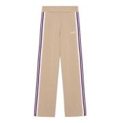 Beige Stilfulde Joggers med Stribede Bånd