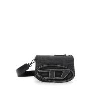 Sort Crossbody Taske med Ovalt D-Logo