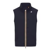 Blå Stretch Nylon Jersey Gilet Frakke