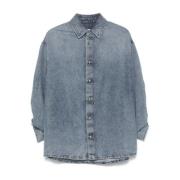 Denim Ruche Skjorte