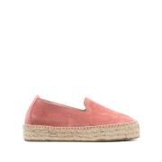 Rosa Espadrilles med Festoon Stitch Detalje