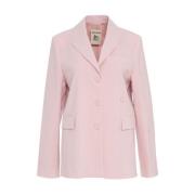 Rose Blazer Hæv Stil Chic Lagdeling