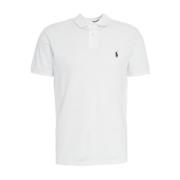 Hvid Polo Shirt Stilfuld Logo Broderi